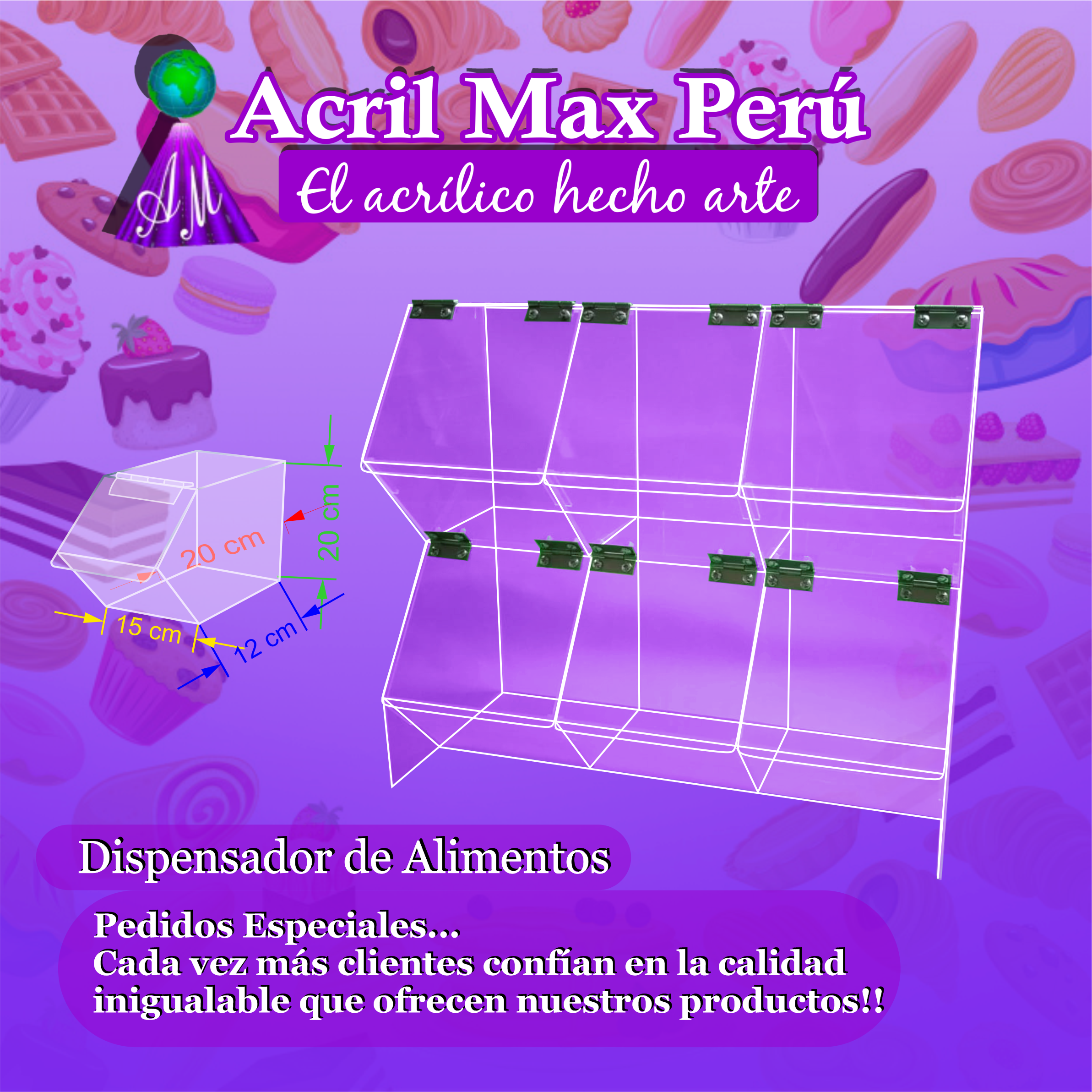 dispensador morado